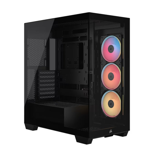 Corsair 3500X LX-R RGB iCUE LINK Mid-Tower PC Case - Black, E-ATX, Side 360mm Rad, Glass Panels, USB-C, RS ARGB Fans, 425mm GPU, iCUE LINK Ready, CC-9011324-WW
