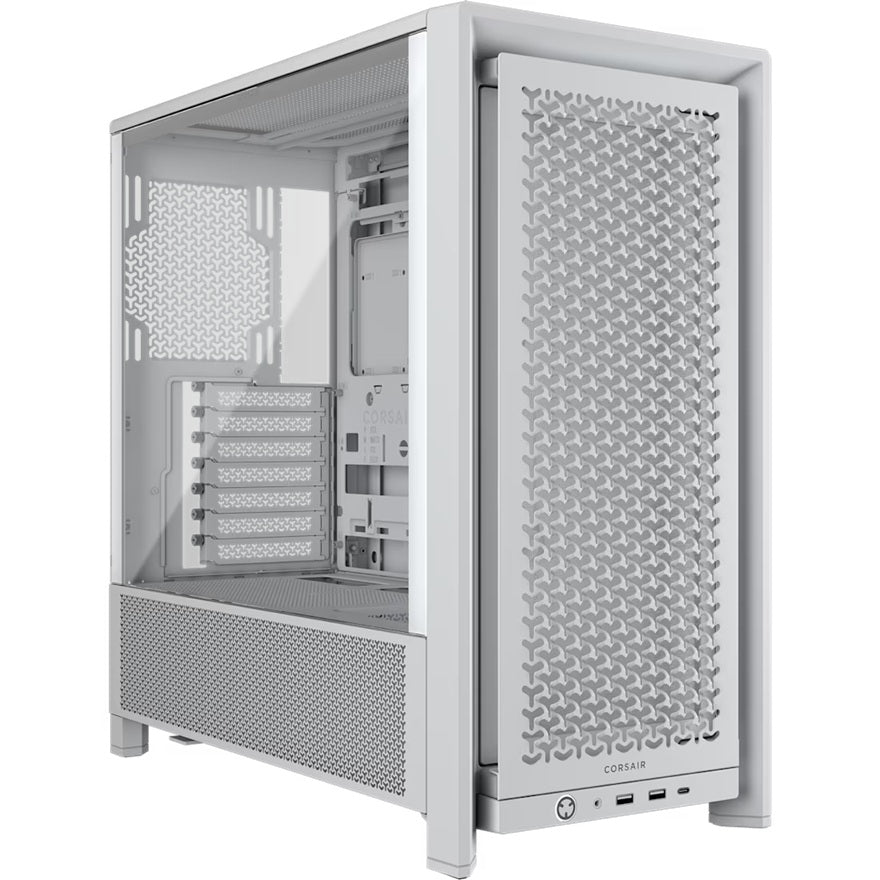 Corsair FRAME 4000D Modular Mid-Tower PC Case - White, ATX, 430mm GPU, 170mm CPU cooler, 360mm rad, 1x HD Audio, 1x USB-C 3.2 Gen 2, CC-9011291-WW