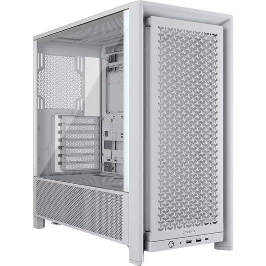 Corsair FRAME 4000D Modular Mid-Tower PC Case - White, ATX, 430mm GPU, 170mm CPU cooler, 360mm rad, 1x HD Audio, 1x USB-C 3.2 Gen 2, CC-9011291-WW