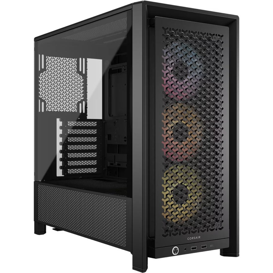 Corsair FRAME 4000D RS ARGB Modular Mid-Tower PC Case - Black, ATX, 430mm GPU, 170mm CPU cooler, 220mm PSU, 360mm rad, 1x USB-C 3.2 Gen2, CC-9011296-WW