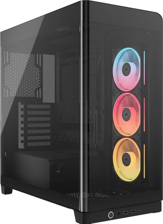 Corsair FRAME 4500X LX-R RGB LINK Panoramic Glass Mid-Tower PC Case Black: up to 460mm GPU, 360mm radiators, rich I/O, and versatile fan/rad mounts, CC-9011316-WW