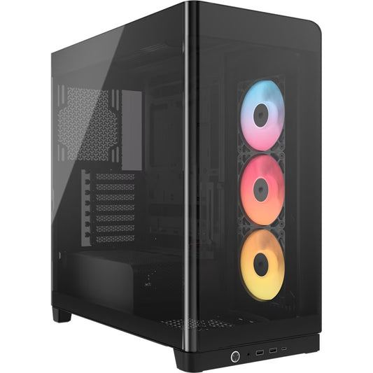 Corsair FRAME 4500X RS-R ARGB Panoramic Glass Mid-Tower PC Case - Black, 478x499x246mm, E-ATX, 460mm GPU, 185mm CPU, USB-C, ARGB, 360mm rad, 11.58kg, CC-9011314-WW