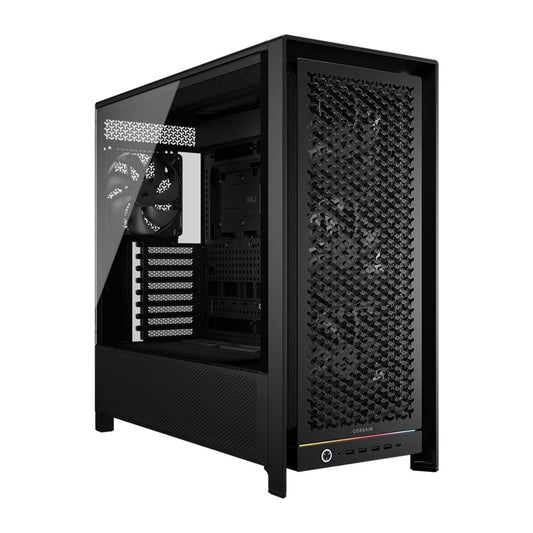 Corsair FRAME 5000D RS HIGH-AIRFLOW MID-TOWER PC CASE - BLACK, ATX, 450mm GPU, 175mm CPU cooler, 360mm rad, 4x RS140, 1x USB-C 3.2 Gen2, CC-9011307-WW