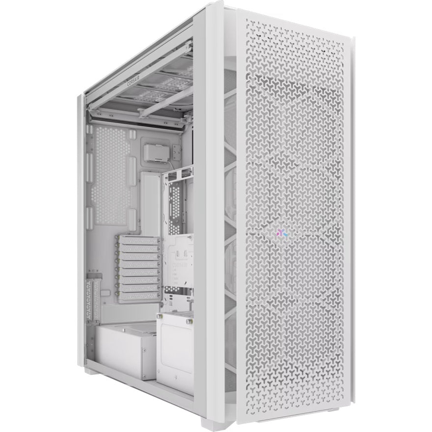 Corsair Corsiar 9000D RGB AIRFLOW Super Full-Tower PC Case - WHITE, RGB, Tempered Glass, 580mm GPU, 180mm CPU, up to 480mm radiator, ATX, USB-C, 2yr wty, CC-9011274-WW