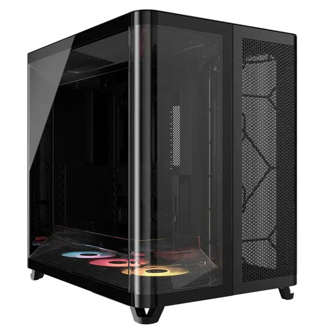 Corsair AIR 5400 RS-R ARGB Mid-Tower ATX Case - Black, Triple-Chamber, 360mm Rad Support, Glass Panels, USB-C, ATX/E-ATX, 2x SSD, 1x HDD, CC-9011318-WW