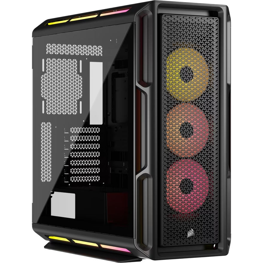Corsair iCUE LINK 5000T LX RGB Mid-Tower High-Performance PC Case - Black, ATX, 450mm GPU, 170mm CPUcooler, 360mm rad, 3x LX120 RGB, 1x USB-C 3.2 Gen2, CC-9011298-WW