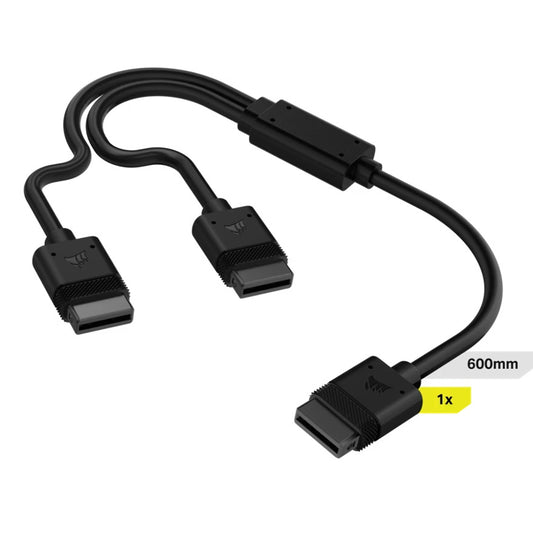 Corsair iCUE LINK Cable, 1x 600mm Y-Cable with Straight connectors, Black (LS), CL-9011124-WW