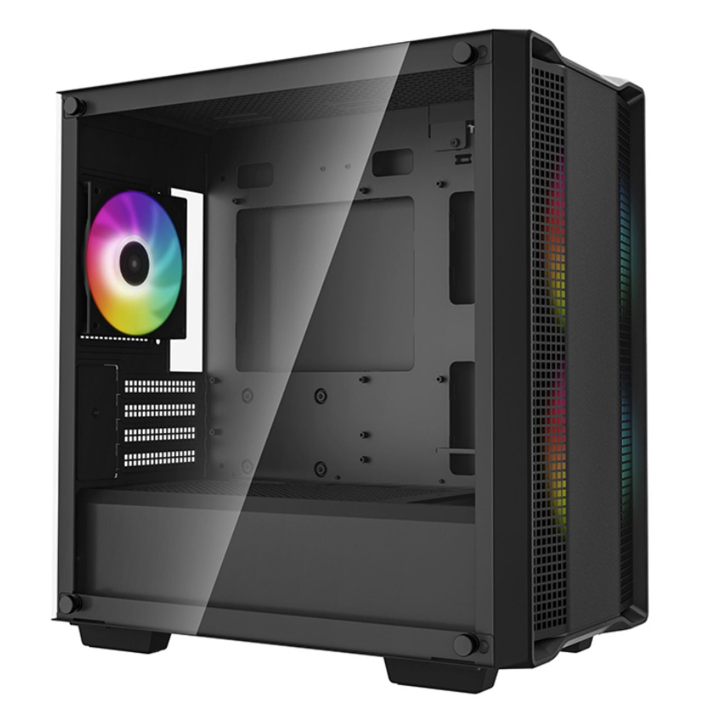 DeepCool CC360 ARGB Micro-ATX Case 3x120mm Pre-Installed ARGB Fans ,Tempered Glass Panel, Front USB3.0x1、USB2.0x1、Audiox1, R-CC360-BKAPM3-G-1