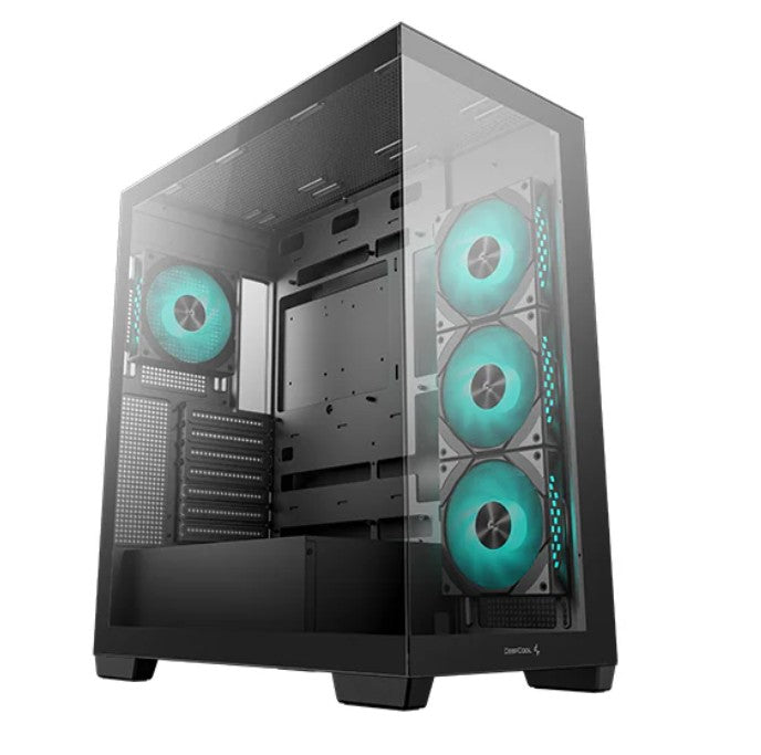 DeepCool CG580 4F Panoramic ATX Mid-Tower Case, 4 x Pre Installed Fans Single Chamber, Support Up to 2x 360mm Radiators, Front 2x USB3.0 (LS), R-CG580-BKADA4-G-1