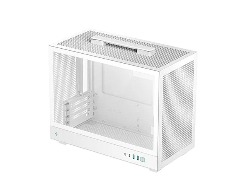 DeepCool CH160 PLUS WH Portable Micro-ATX Compact Case, USB3.0x2, Gen2 Type-C x1, Audio/Micx1, R-CH160-WHNGM0-G