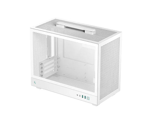 DeepCool CH160 PLUS WH Portable Micro-ATX Compact Case, USB3.0x2, Gen2 Type-C x1, Audio/Micx1, R-CH160-WHNGM0-G