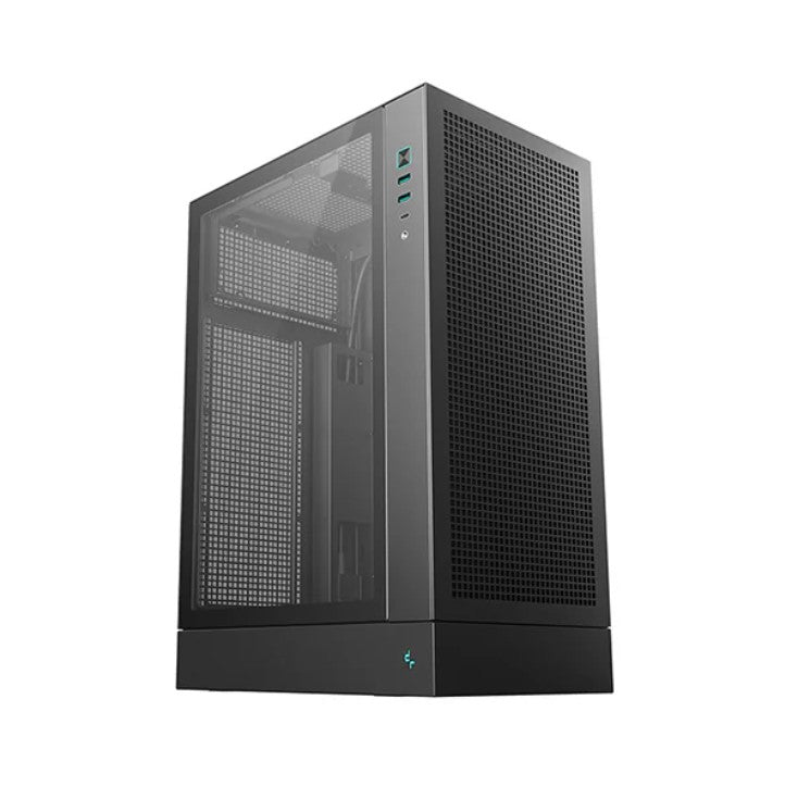 DeepCool CH170 PLUS Vertical Micro-ATX Compact Case, USB3.0x2, Gen2 Type-C x1, Audio/Micx1, R-CH170-BKNGM0-G
