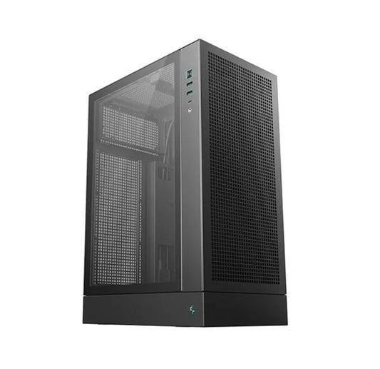 DeepCool CH170 PLUS Vertical Micro-ATX Compact Case, USB3.0x2, Gen2 Type-C x1, Audio/Micx1, R-CH170-BKNGM0-G