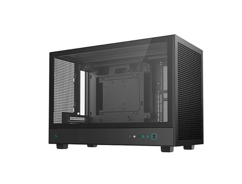 DeepCool CH260 M-ATX Case, Extremely Portable Size，Abundant Airflow Ventilation，Mesh and Glass panels，Up to 360mm Liquid Cooling, R-CH260-BKNGM0-G-1