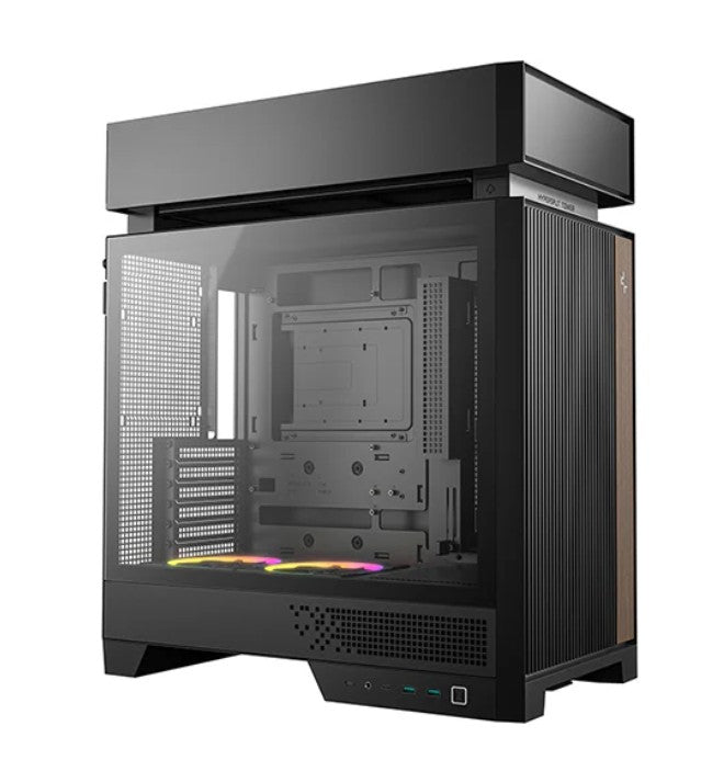 DeepCool CL660 Innovative Compartmentalized Optimized ATX Case. Pre-installed Dual ARGB Fans, Build-in Atmosphere, R-CL660-BKNNA0-G-1