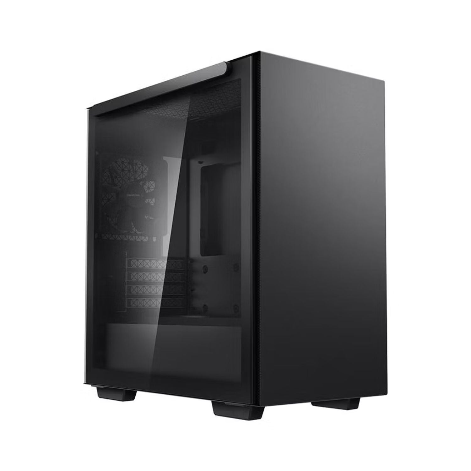 DeepCool MACUBE 110 Black Minimalistic Micro-ATX Case, Magnetic Tempered Glass Panel, Removable Drive Cage, Adjustable GPU Holder, 1xPreinstalled Fan, R-MACUBE110-BKNGM1N-G-1