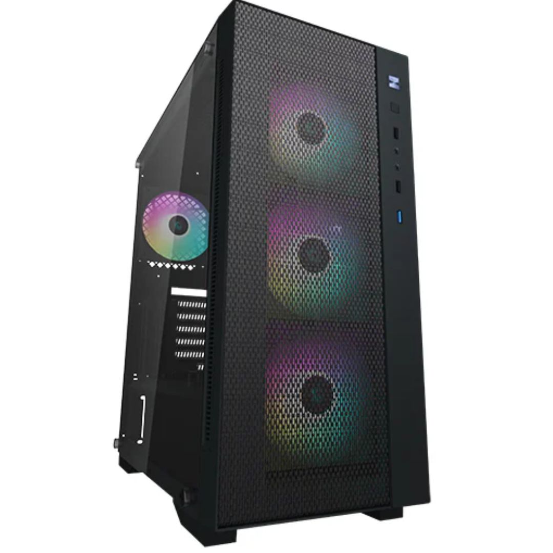 DeepCool MATREXX 55 MESH ADD-RGB 4F Mesh Panel Tempered Glass Case, 4 Preinstalled ARGB Fans, DP-ATX-MATREXX55-MESH-AR-4F