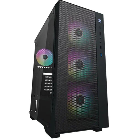 DeepCool MATREXX 55 MESH ADD-RGB 4F Mesh Panel Tempered Glass Case, 4 Preinstalled ARGB Fans, DP-ATX-MATREXX55-MESH-AR-4F