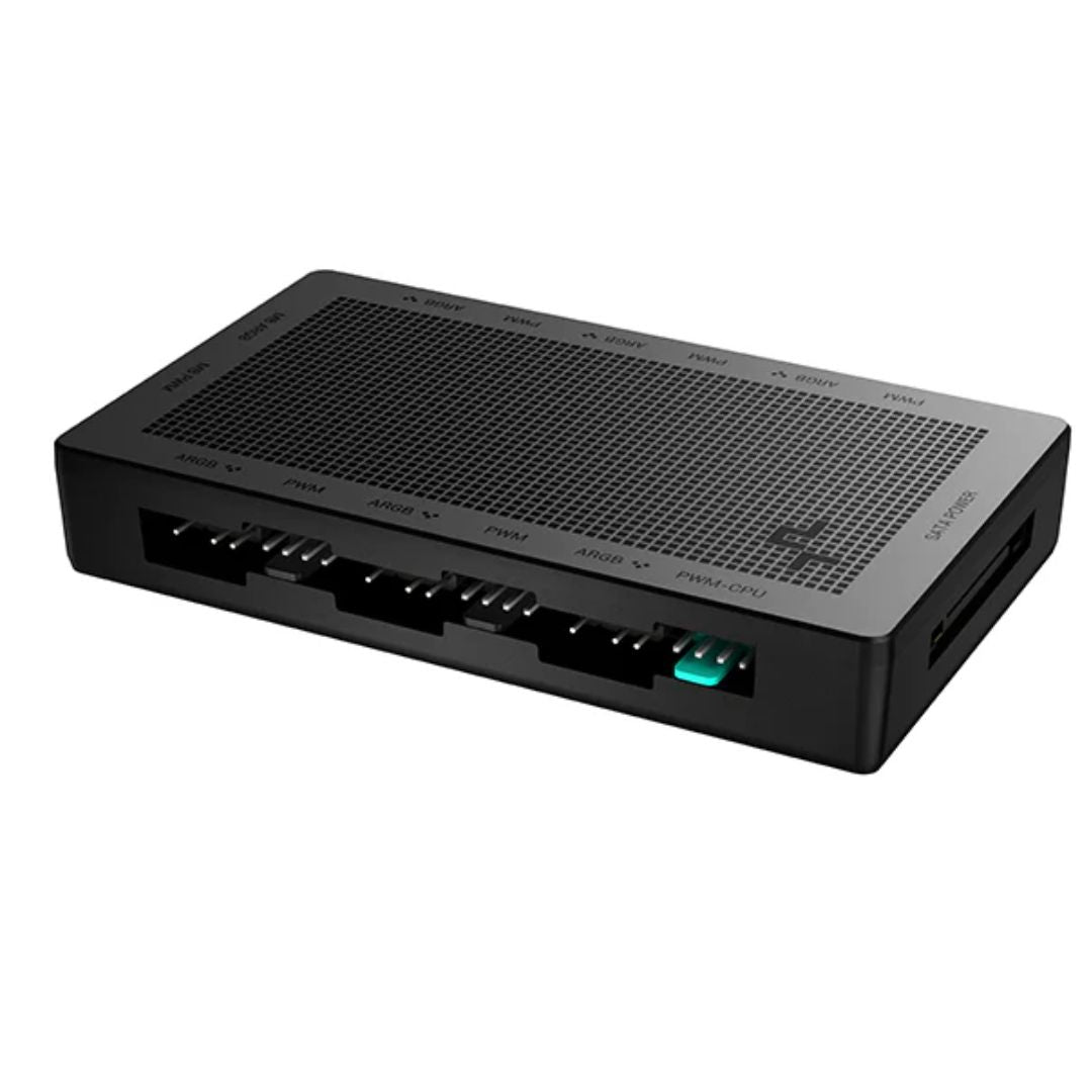 DeepCool SC790 2-in-1 PWM & RGB hub, SATA Power Connector , 12 Port ARGB Hub, R-SC790-BKNSNN-G