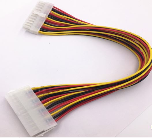 8ware 24 Pin ATX Power Supply Extension Cable Sleeved 30cm Male to Female (20+4 Pin) Power Supply to Motherboard, CB8W-24PIN-EXT