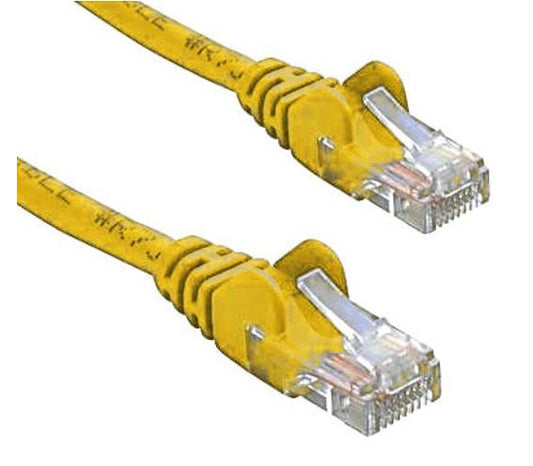8ware CAT5e Cable 5m - Yellow Color Premium RJ45 Ethernet Network LAN UTP Patch Cord 26AWG CU Jacket, KO820U-5YEL
