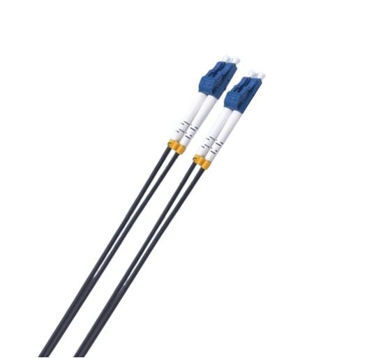 8ware 5m LC-LC OS2 Single Mode Dual-Core Fibre / Fiber Optic Cable UPC Duplex Armoured Low Smoke Zero Halogen (LSZH) Jacket Black, CB8W-LCUPCBLACK-5M
