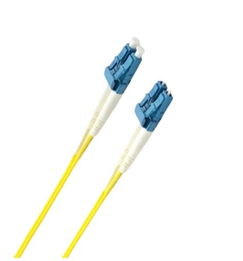 8ware 1.5m LC-LC OS2 Single Mode Dual-Core Fibre / Fiber Optic Cable UPC Duplex Armoured Low Smoke Zero Halogen (LSZH) Jacket Yellow, CB8W-LCUPCYELLOW-1.5M