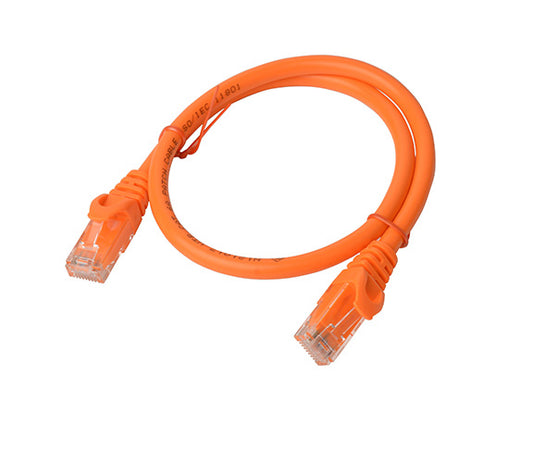 8Ware CAT6A Cable 0.25m (25cm) - Orange Color RJ45 Ethernet Network LAN UTP Patch Cord Snagless, PL6A-0.25ORG