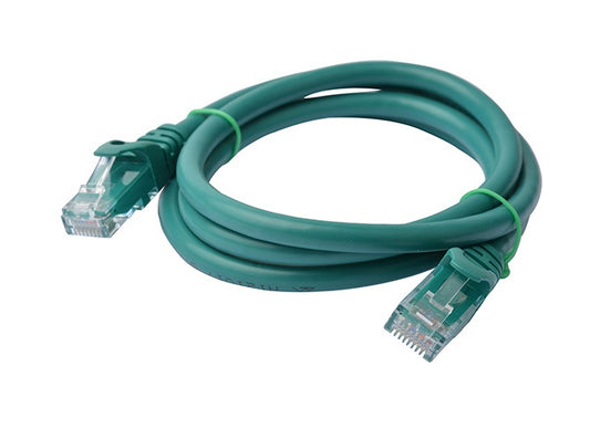 8Ware CAT6A Cable 1m - Green Color RJ45 Ethernet Network LAN UTP Patch Cord Snagless, PL6A-1GRN