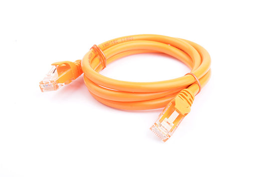 8Ware CAT6A Cable 1m - Orange Color RJ45 Ethernet Network LAN UTP Patch Cord Snagless, PL6A-1ORG