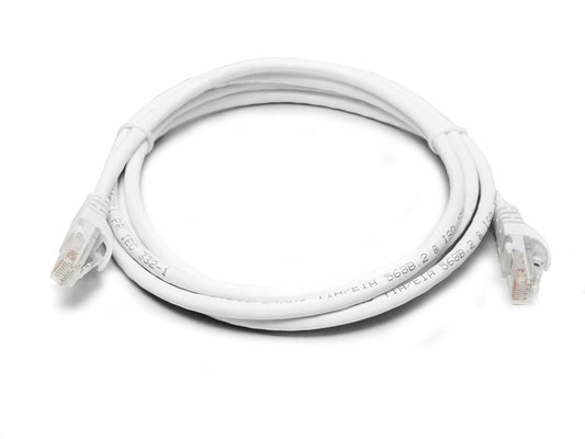 8Ware CAT6A Cable 1m - White Color RJ45 Ethernet Network LAN UTP Patch Cord Snagless, PL6A-1WH
