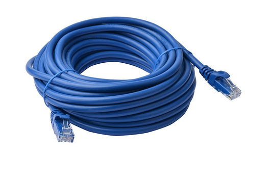 8Ware CAT6A Cable 20m - Blue Color RJ45 Ethernet Network LAN UTP Patch Cord Snagless, PL6A-20BLU