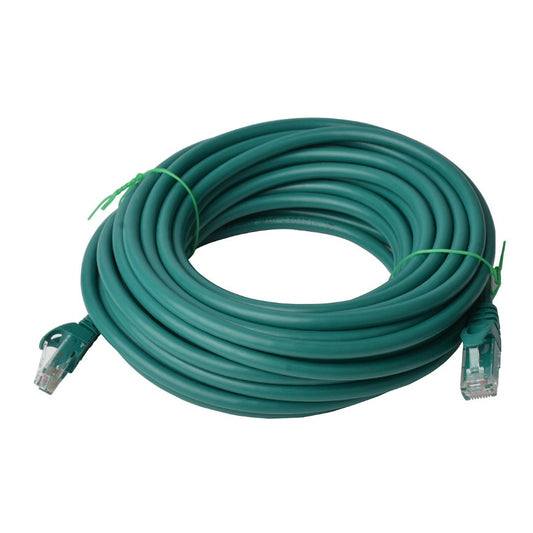 8Ware CAT6A Cable 20m - Green Color RJ45 Ethernet Network LAN UTP Patch Cord Snagless, PL6A-20GRN