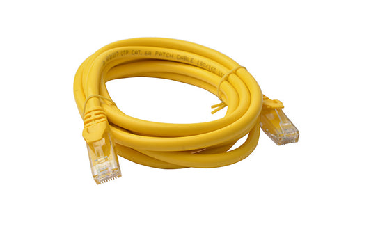 8Ware CAT6A Cable 2m - Yellow Color RJ45 Ethernet Network LAN UTP Patch Cord Snagless, PL6A-2YEL
