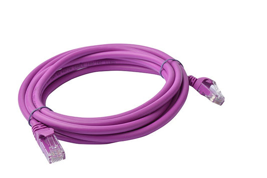 8Ware CAT6A Cable 3m - Purple Color RJ45 Ethernet Network LAN UTP Patch Cord Snagless, PL6A-3PUR
