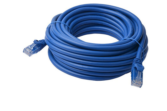 8Ware CAT6A Cable 50m - Blue Color RJ45 Ethernet Network LAN UTP Patch Cord Snagless, PL6A-50BLU