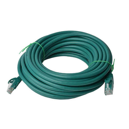 8Ware CAT6A Cable 50m - Green Color RJ45 Ethernet Network LAN UTP Patch Cord Snagless, PL6A-50GRN