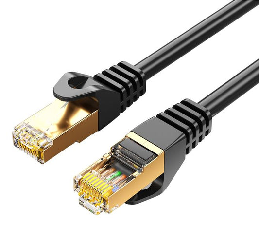 8Ware CAT7 Cable 5m - Black Color RJ45 Ethernet Network LAN UTP Patch Cord Snagless, CAT7-R-5BLK