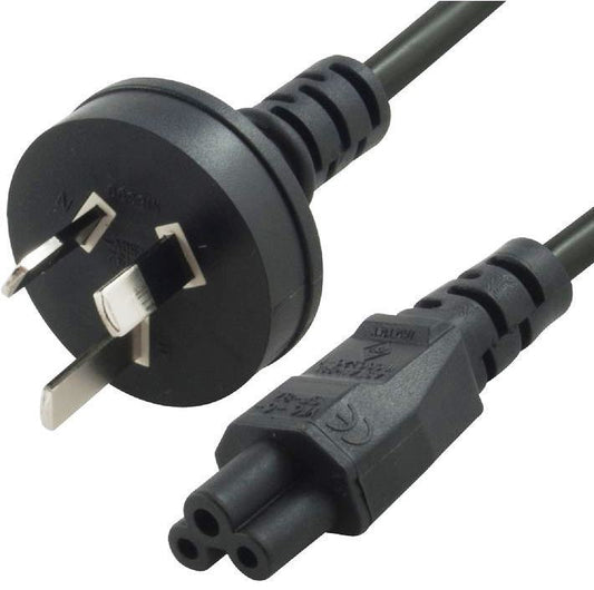 8ware AU Power Lead Cord Cable 1.8m/2m - 3-Pin to Clover Leaf Plug IEC-C5 Mickey Type 240V 7.5A 3-core for Intel NUC/Notebook/Laptop AC Adapter, RC-3078C5-OEM
