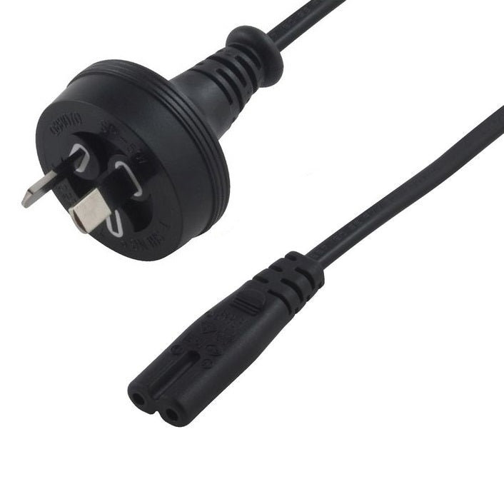 8Ware 2 Pin Core Power Cable 2m AU Plug 240v to IEC C7 figure eight Female Appliance Wall Duty for Notebook AC Adaptor POS OEM ~CBPOW-2C HPL240/8B, RC-3078C7-OEM