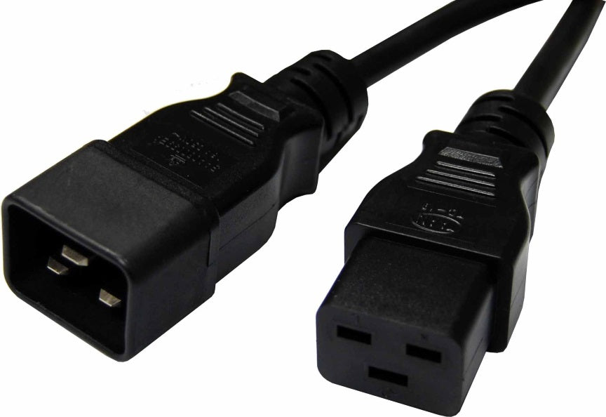 8Ware 1m Power Extension Cable Lead 15A IEC C19 to IEC C20 Male to Female for UPS PDU PC Servers Rack-mount Power Distribution Units, RC-3084-010
