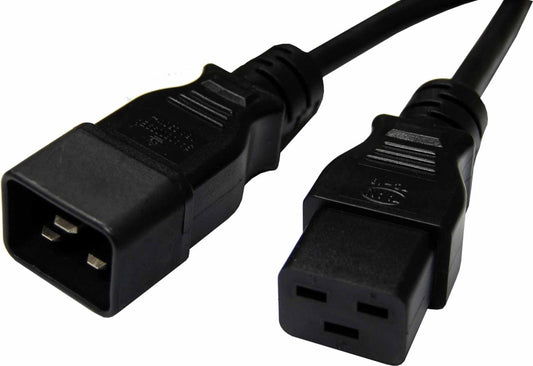 8Ware 3m Power Extension Cable Lead 15A IEC-C19 to IEC-C20 Male to Female for UPS PDU PC Servers Rack-mount Power Distribution Units, RC-3084-030