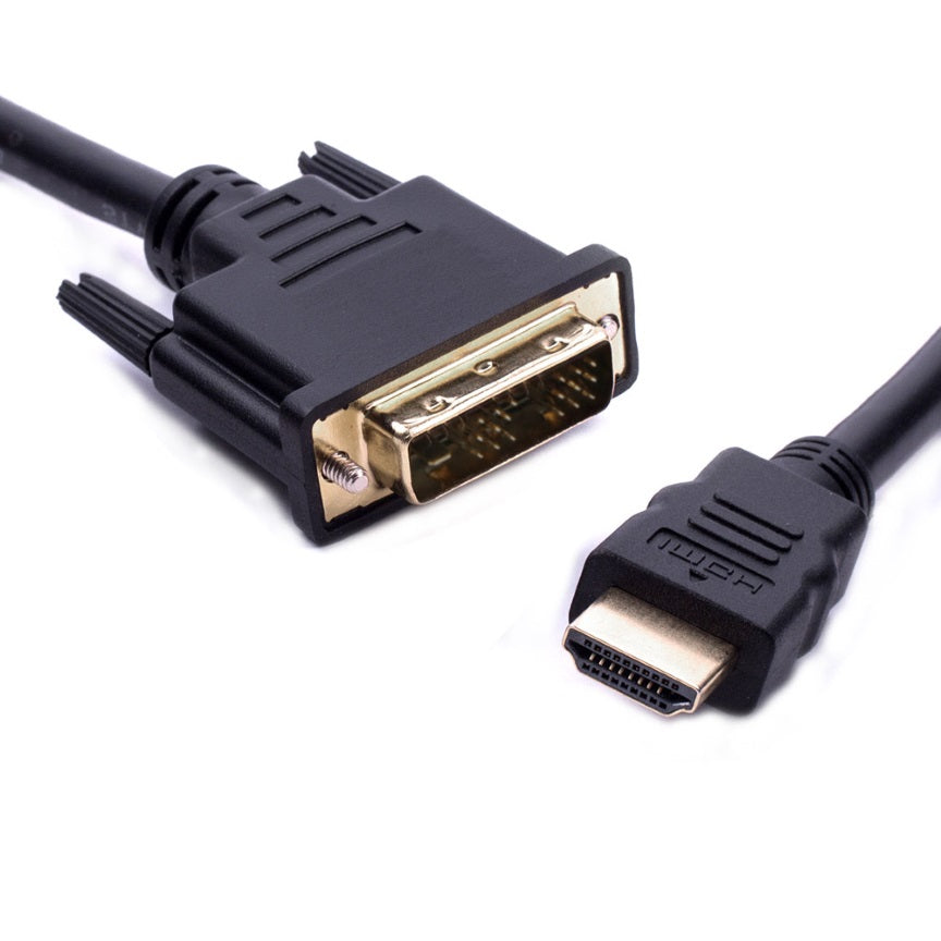 8ware HDMI to DVI-D Adapter Converter Cable 5m - Male to Male 30AWG Gold Plated PVC Jacket for PS4 PS3 Xbox 360 Monitor PC Computer Projector DVD, RC-HDMIDVI-5
