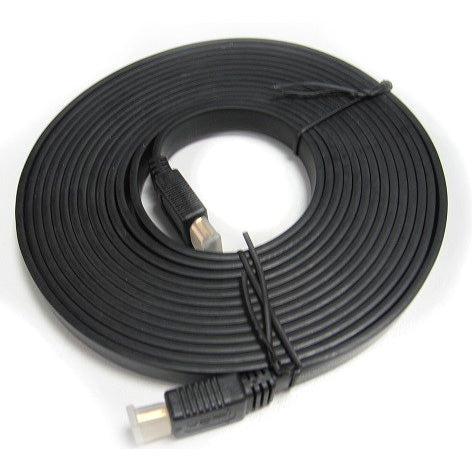 8Ware Flat HDMI Cable 5m - V1.4 19pin M-M Male to Male Gold Plated 3D 1080p Full HD High Speed with Ethernet ~CB8W-RC-HDMIF-2, RC-HDMIF-5