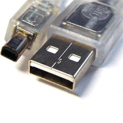8Ware USB 2.0 Cable 3m A to B 4-pin Mini Transparent Metal Sheath UL Approved, UC-2403ABN