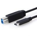 8Ware USB-C to USB-B Cable 1m Type-C to B Male to Male Black 10Gbps, UC-3001BC