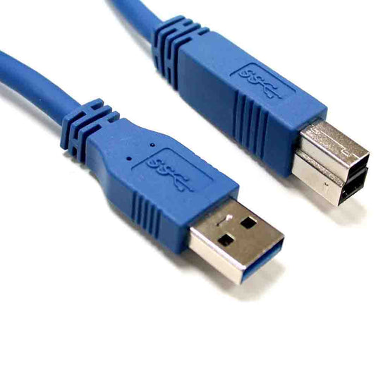 8Ware USB 3.0 Printer Cable 3m Type A to Type B Male to Male for External HDD Hard Drive Printer Scanner USB Hub Docking Station Blue Color, UC-3003AB