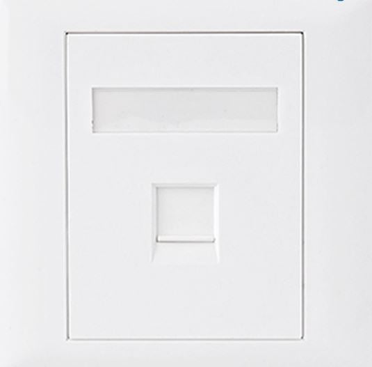 Astrotek CAT5e RJ45 Wall Face Plate 86x86mm 1 Port Socket Kit, ATP-SC-5E-1