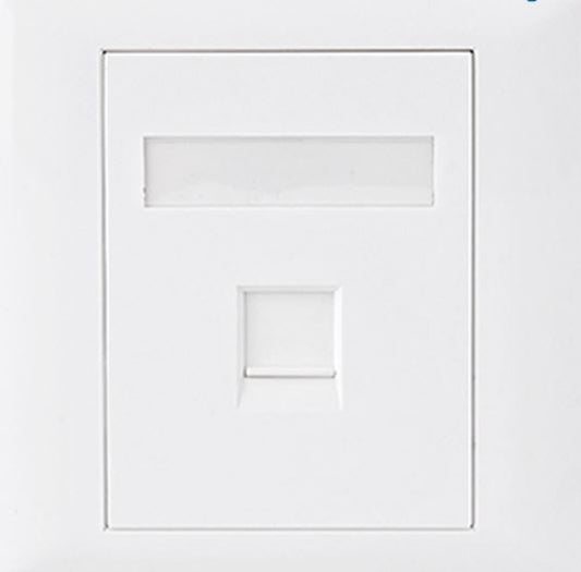 Astrotek CAT5e RJ45 Wall Face Plate 86x86mm 1 Port Socket Kit, ATP-SC-5E-1