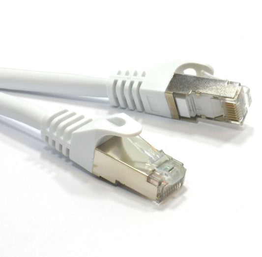 Astrotek CAT6A Shielded Cable 5m Grey/White Color 10GbE RJ45 Ethernet Network LAN S/FTP LSZH Cord 26AWG PVC Jacket, AT-RJ45GRF6A-5M